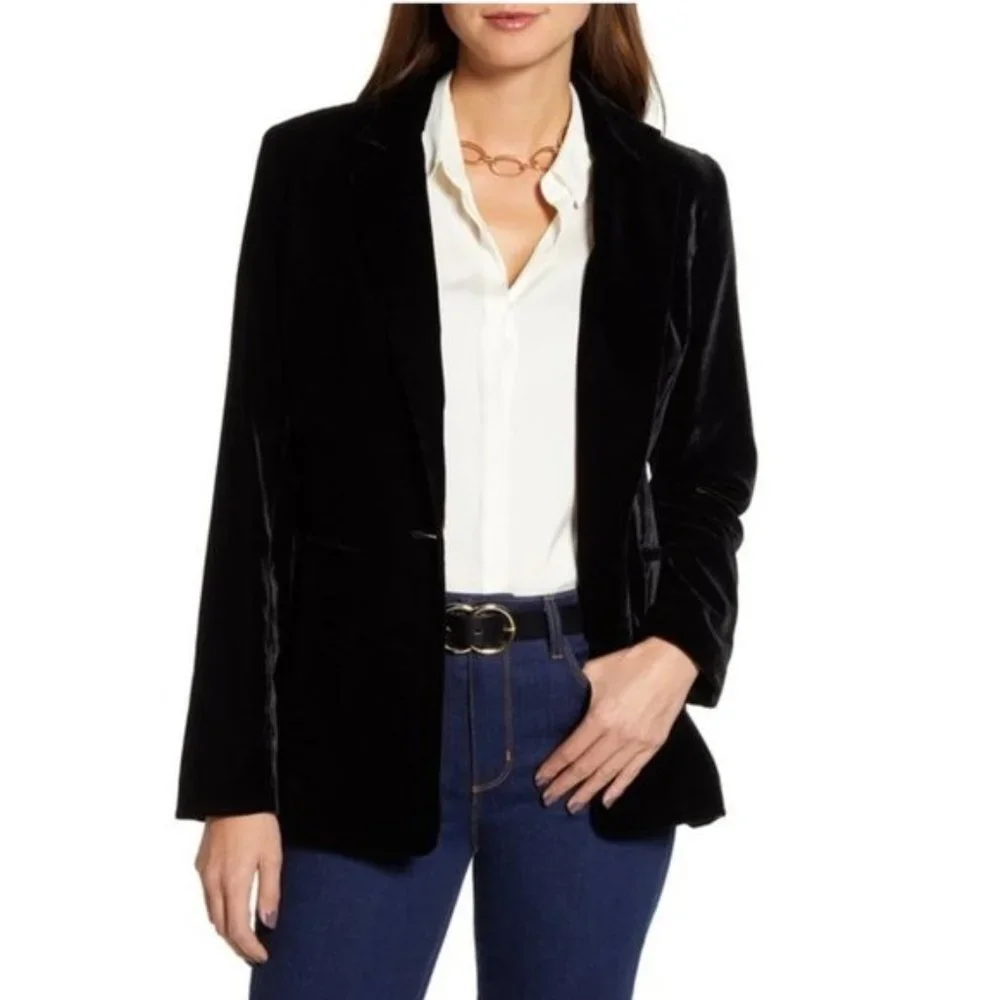 Halogen Velvet Blazer - Picture 1 of 7